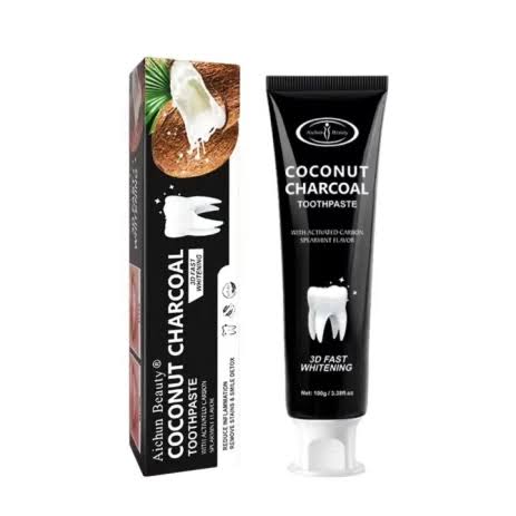 Coconut & Charcoal Organic Black Teeth Whitening Toothpaste