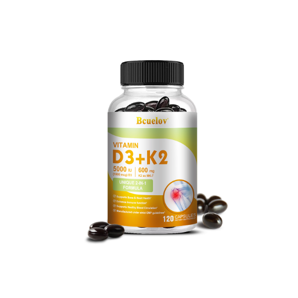 Bcuelov Vitamin D3+K2 120 Capsules