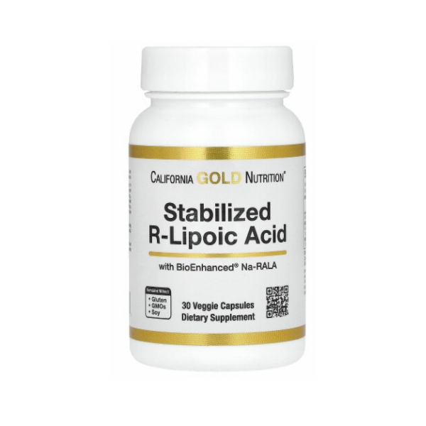 California Gold Nutrition Stabilized R-lipoic Acid 60 Capsules