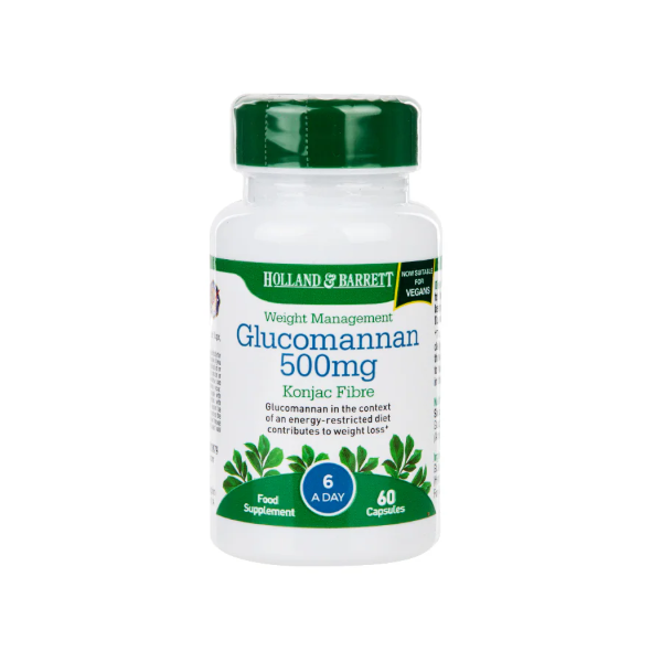 Holland & Barrett Glucomannan 500mg 60 Capsules