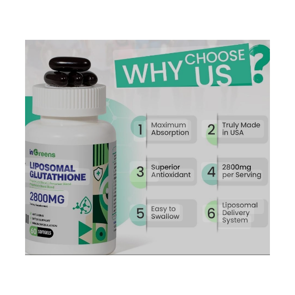 Ingreens Liposomal Glutathione 2800 Mg 60 Capsules