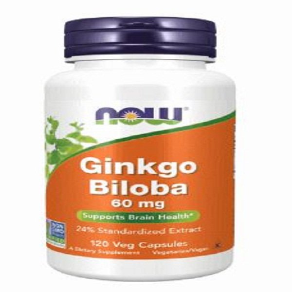 NOW Ginkgo Biloba 60mg 120 Vegan Capsules