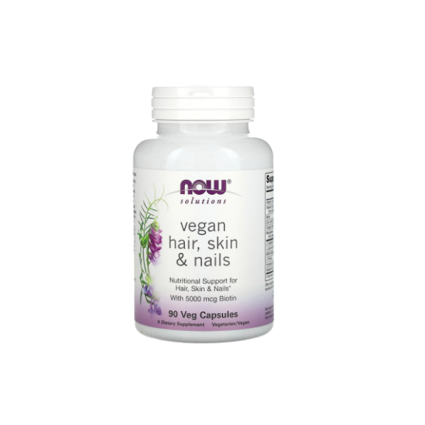 Now Vegan Hair Skin & Nail Supplement 60 Capsules