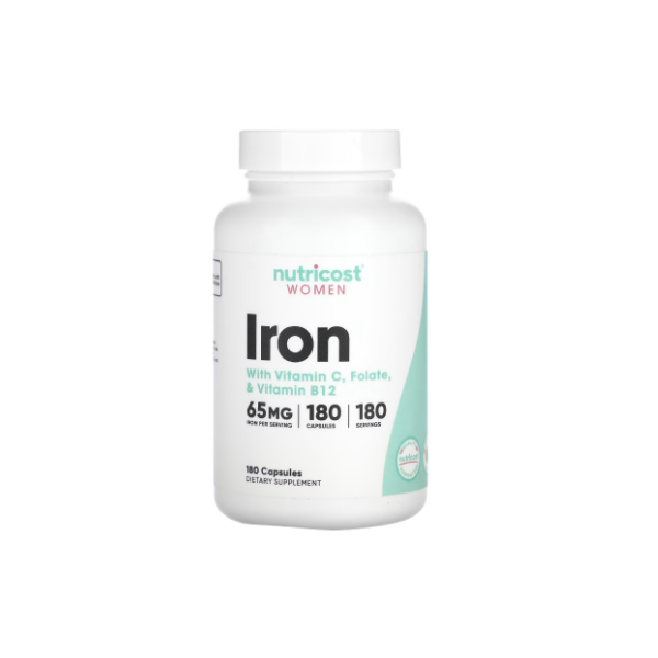 Nutri cost Women iron with Vitamin C & Vitamin B12 Supplement 60 Tablets