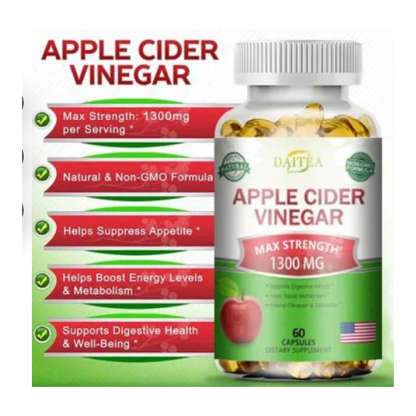 Daitea Apple Cider Vinegar Gum 60 capsules