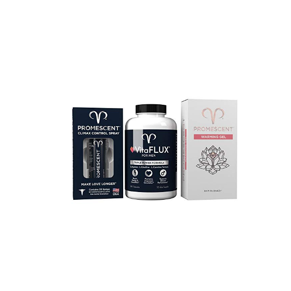 Promescent Delay Spray + Female Warming Gel + VitaFLUX Nitric