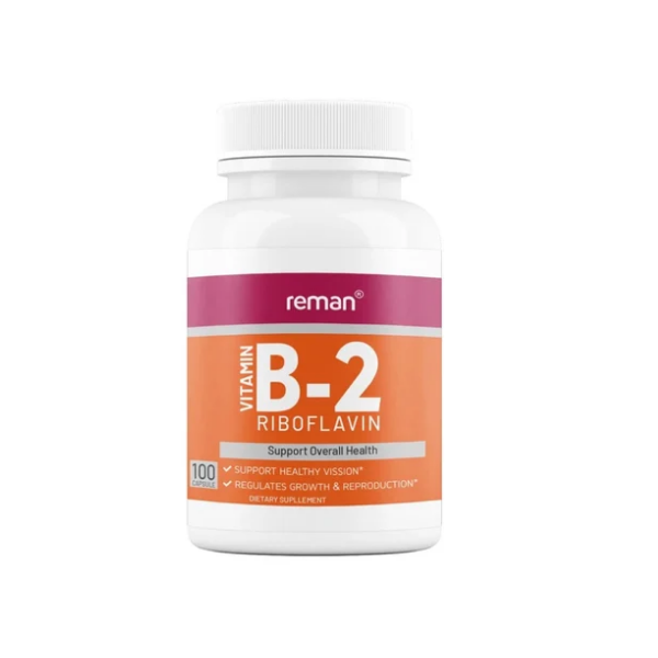 Reman Vitamin B2 Riboflavin 100 Capsules 