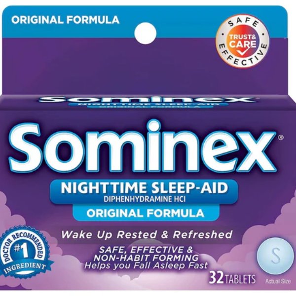 Sominex Nighttime Sleep-Aid 32 Capsules