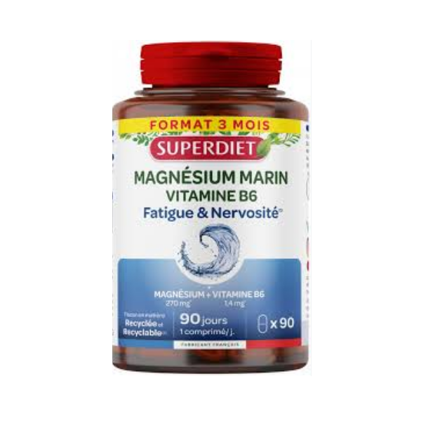SuperDiet Marine Magnesium with Vitamin B6 90 Capsules