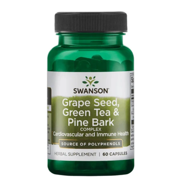 Swanson Grape Seed, Green Tea & Pine Bark 60 Capsules