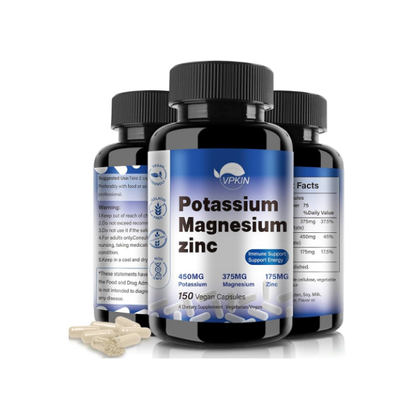 VPKIN Potassium Magnesium Zinc 120 Capsules