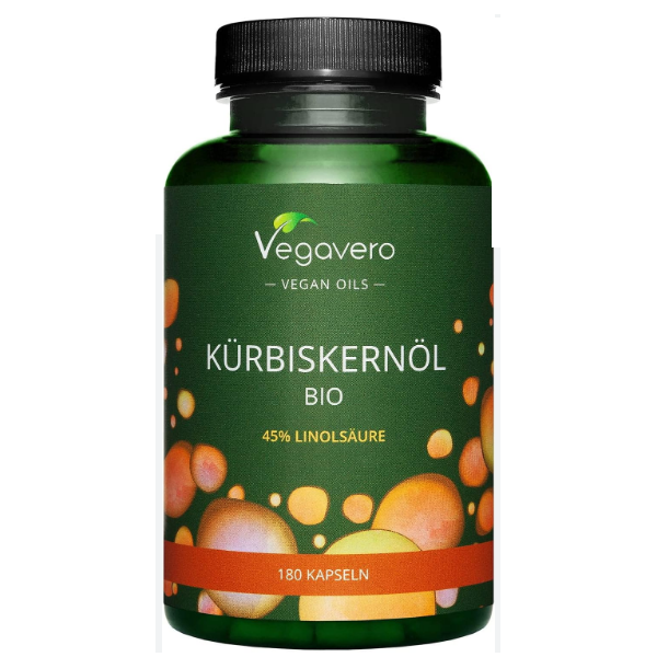 Vegavero Organic Pumpkin Seed Oil 180 Capsules 