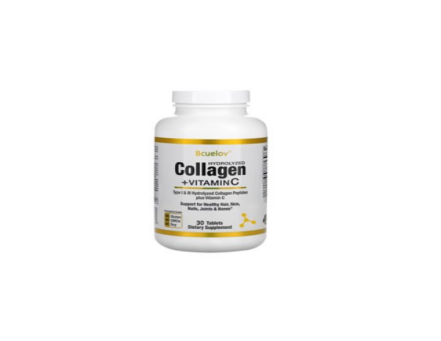 Bcuelov Hydrolyzed Collagen Peptides+Vitamin C 120 Capsules
