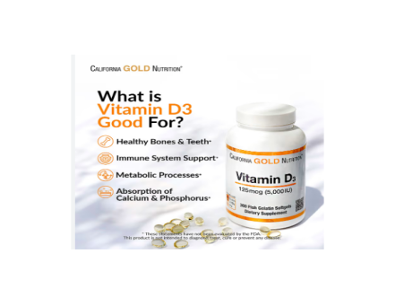 California Gold Nutrition Vitamin D3, 125 Mcg (5,000 Iu) 