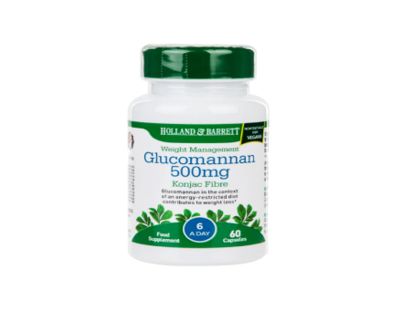 Holland & Barrett Glucomannan 500mg 60 Capsules