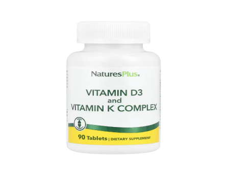 Natures Plus Vitamin D3 And Vitamin K Complex Supplement 60 Capsules