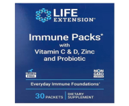 Life Extension Immune Packs with Vitamin C & D Zinc and Probiotic 30 Packets