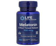 Life Extension Melatonin 6 Hour Timed Release 300 mcg 100 Vegetarian Tablets