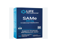 Life Extension SAMe S-Adenosyl-Methionine 400 mg 60 Enteric Coated Vegetarian Tablets
