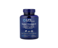 Life Extension Super Omega-3 EPA/DHA Fish Oil Sesame Lignans & Olive Extract 120 Enteric Coated Softgels